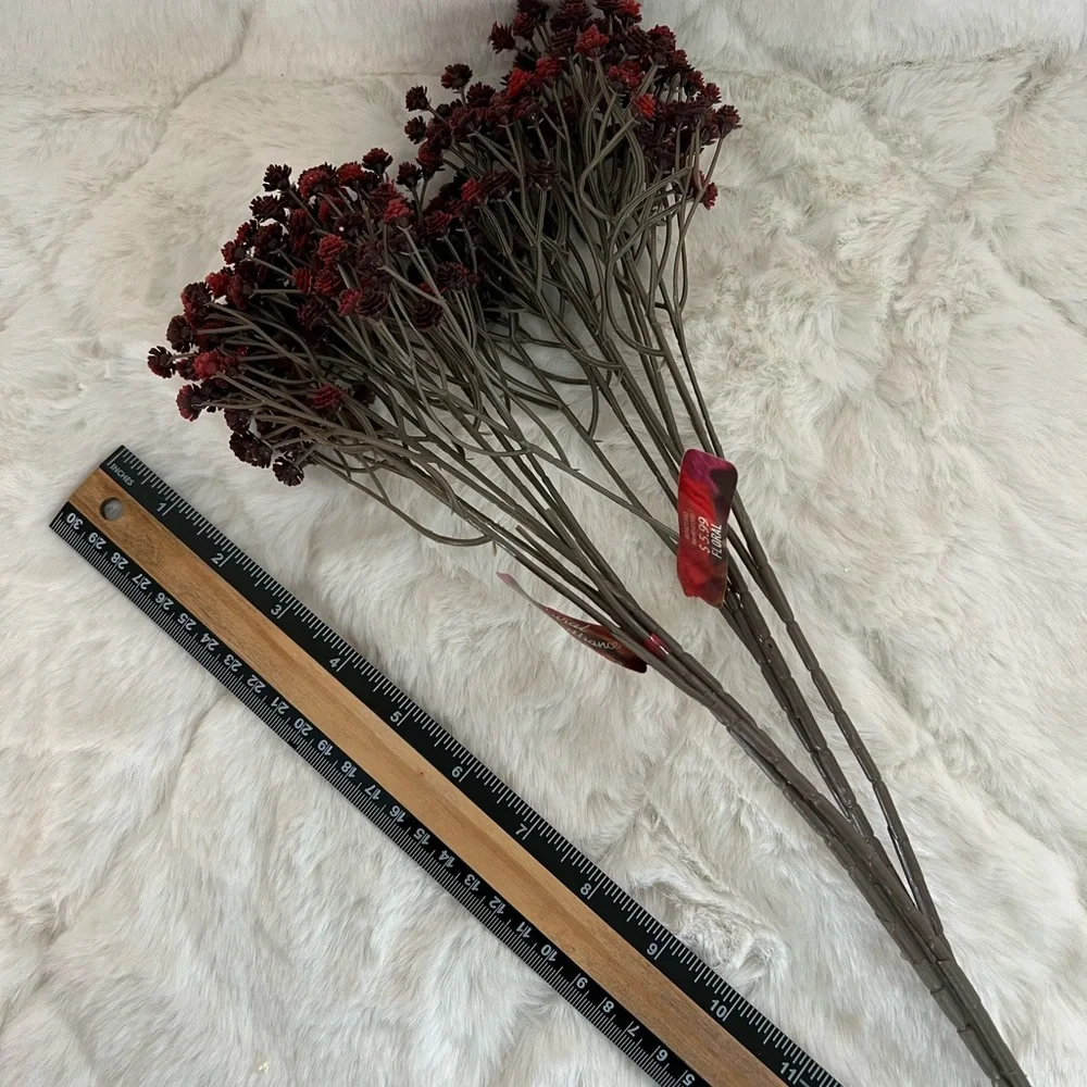 Hobby Lobby Faux Floral Stems Red Rose Burgundy Greenery Fall Wedding Decor